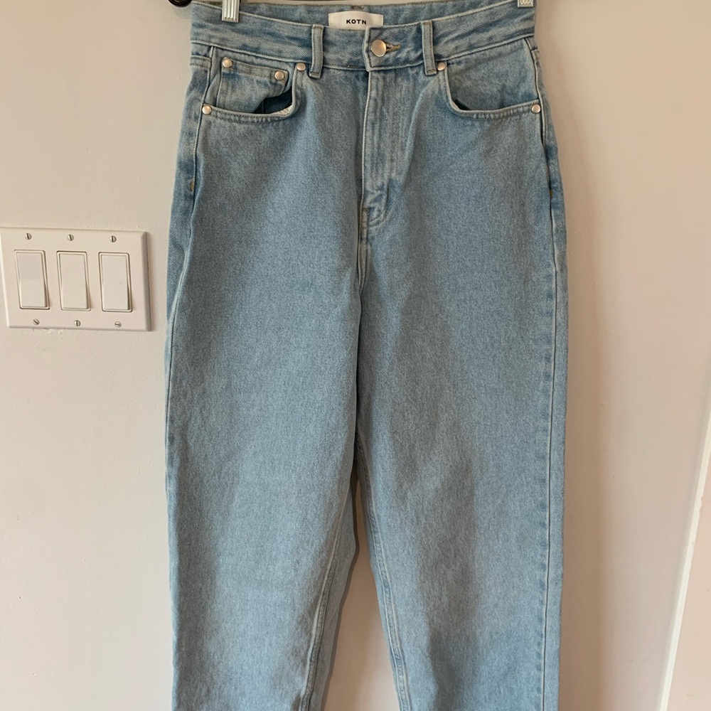KOTN High Rise Jeans Women’s 2 light wash Pants Denim